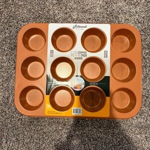 Eternal Living 12 Cup Copper Muffin Pan